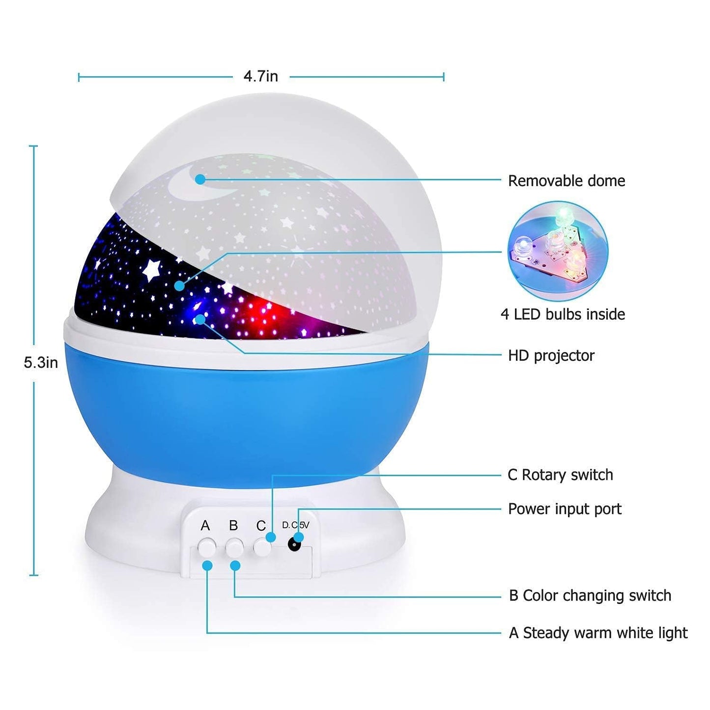 Star Master Galaxy Night Projector Lamp