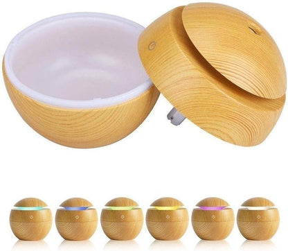 Round Magic Wooden Cool Mist Diffuser