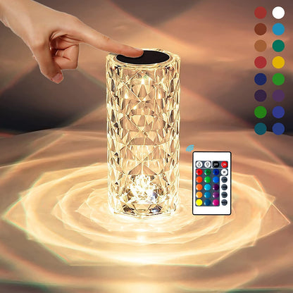 16 Colour Changing Rose Diamond Table Lamp