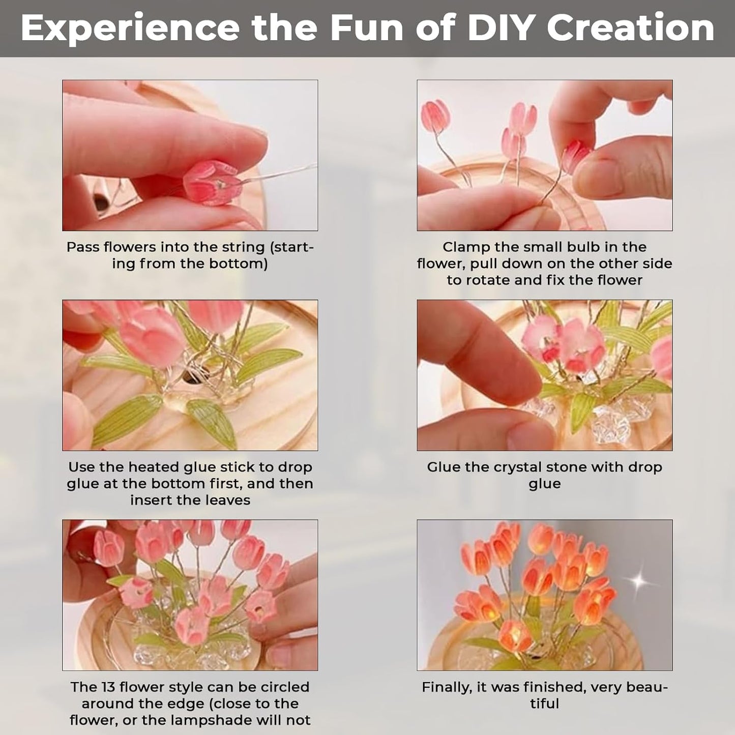 DIY Tulip LED Night Light | Round