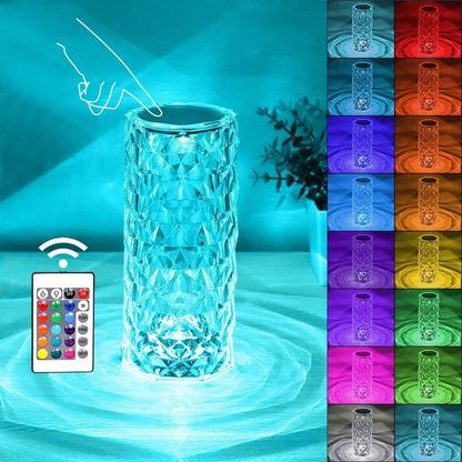 16 Colour Changing Rose Diamond Table Lamp
