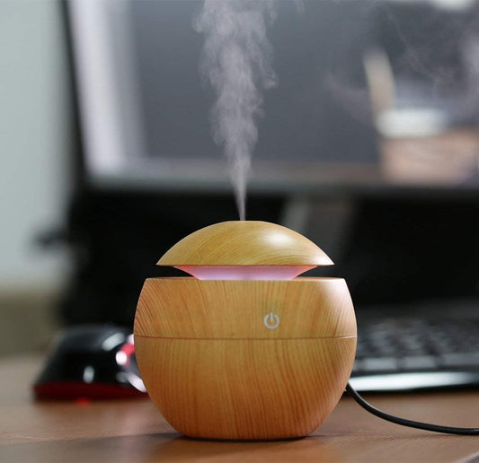 Round Magic Wooden Cool Mist Diffuser